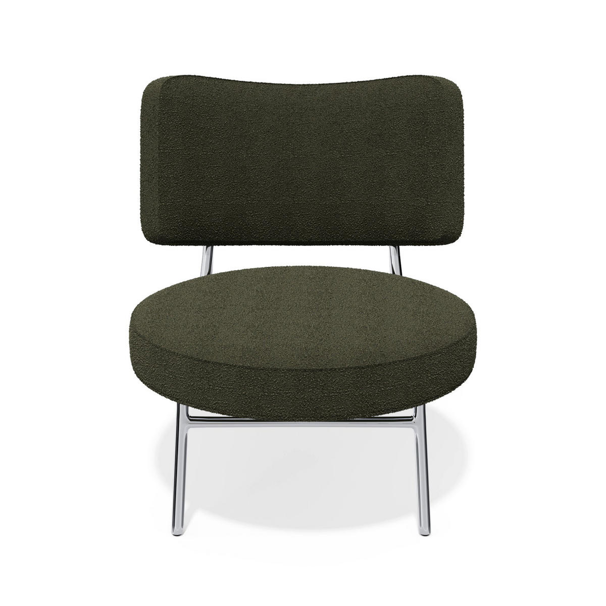 SESSEL Bouclé-Stoff 60cm - Olivgrün/Grün, Textil (60/70/71cm) - Sia Home
