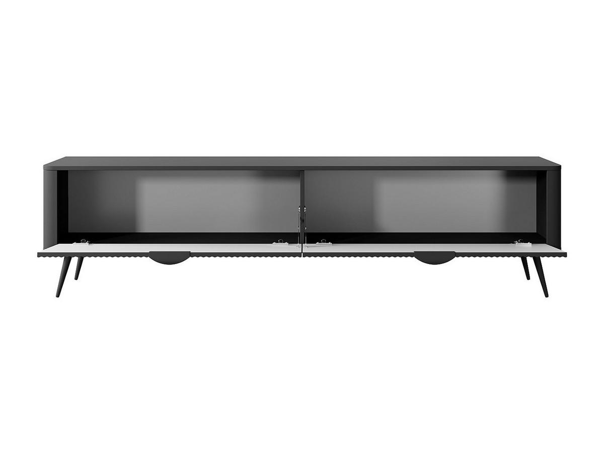 TV-BOARD - 200 cm x 38 cm - holz - schwarz Elonaria - Schwarz, Holz (200/51.2/38cm) - Vente-Unique