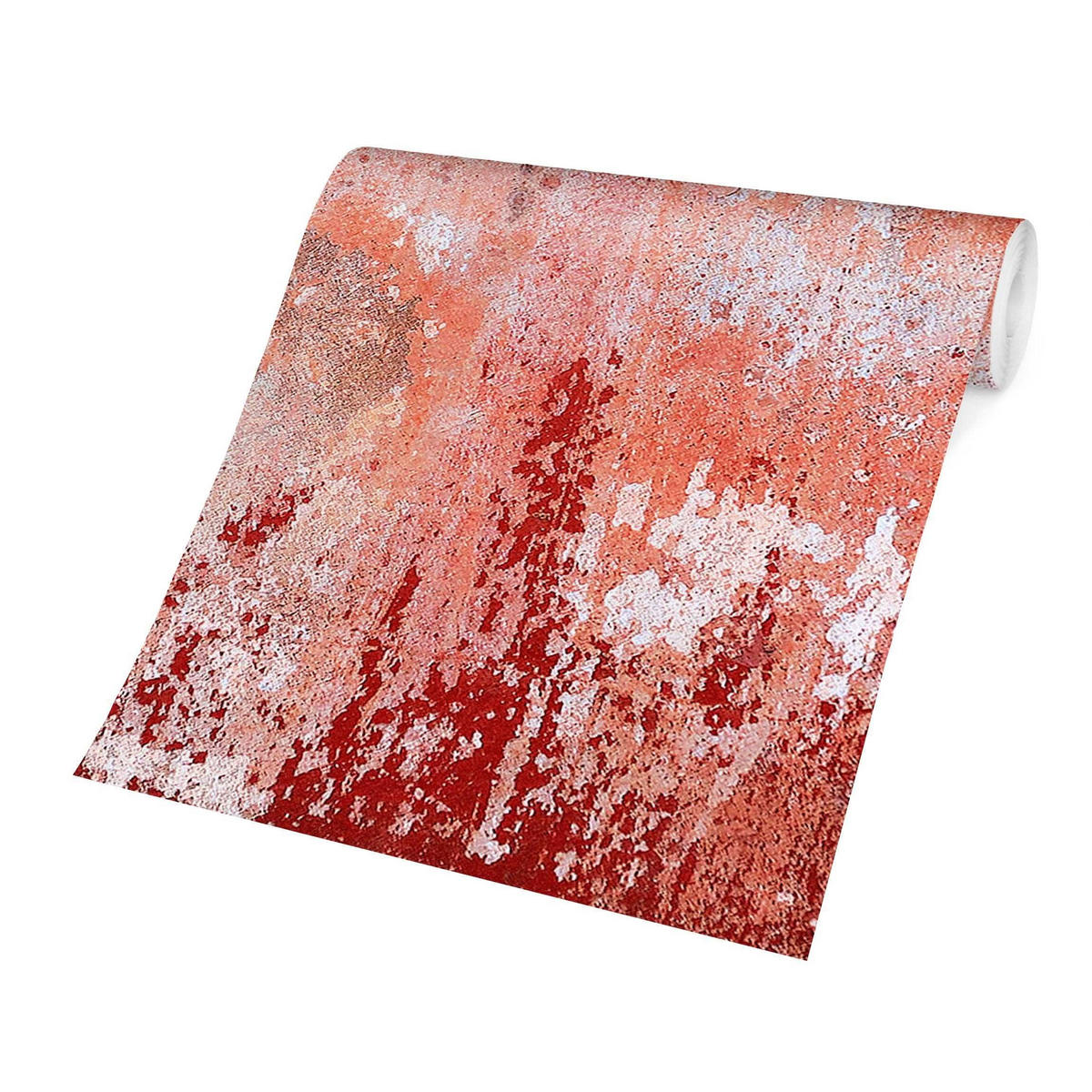FOTOTAPETE Grunge Betonwand Rot 288/190 cm - Rot, Papier (288/190cm) - Bilderwelten