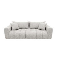 ROZKLÁDACÍ POHOVKA s úložným prostorem, žinylková tkanina Puente, Světle šedá, COSMOPOLITAN - světle šedá, dřevo (240/80/97cm) - Kaiser Möbel