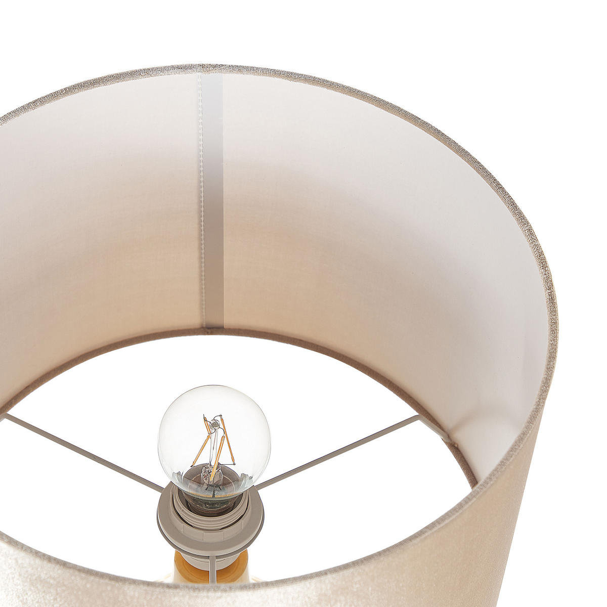 TISCHLAMPE Haddas 32/32/52 cm - Gelb, Keramik (32/32/52cm) - Beliani