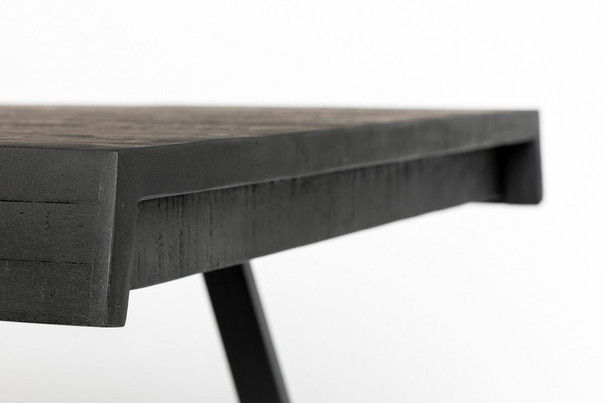 ESSTISCH Suri - Schwarz - 220/100/76 cm - Schwarz, Holz (220/100/76cm)