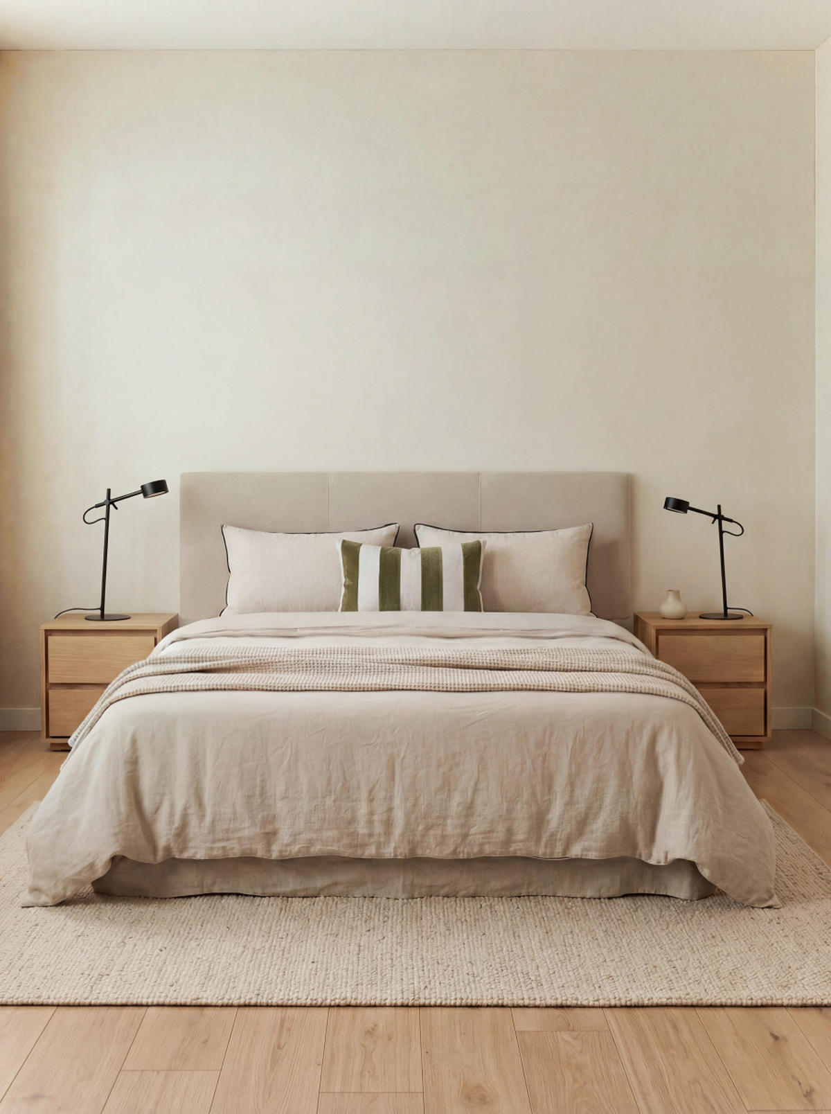 KOPFTEIL Ilan Grau 197 cm x 52 cm - Grau, Textil (197/52/3cm) - Kenay Home