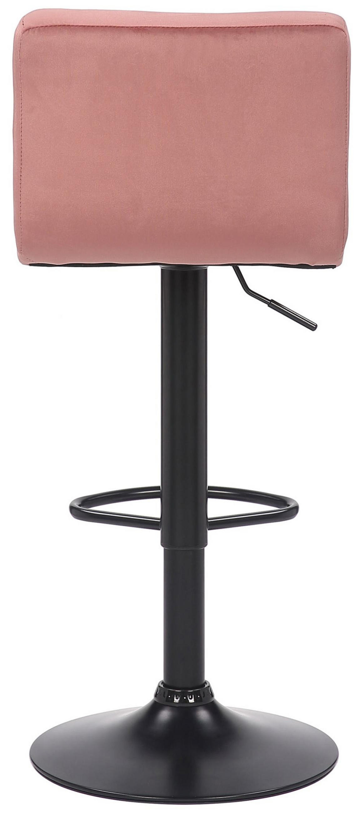 BARHOCKER 2er Set Samt Pink - Pink/Schwarz, Textil/Metall (40/85/40cm) - CLP