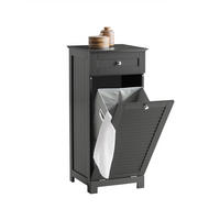WÄSCHESCHRANK Grau - Grau, Holzwerkstoff (40/90/38cm) - SoBuy