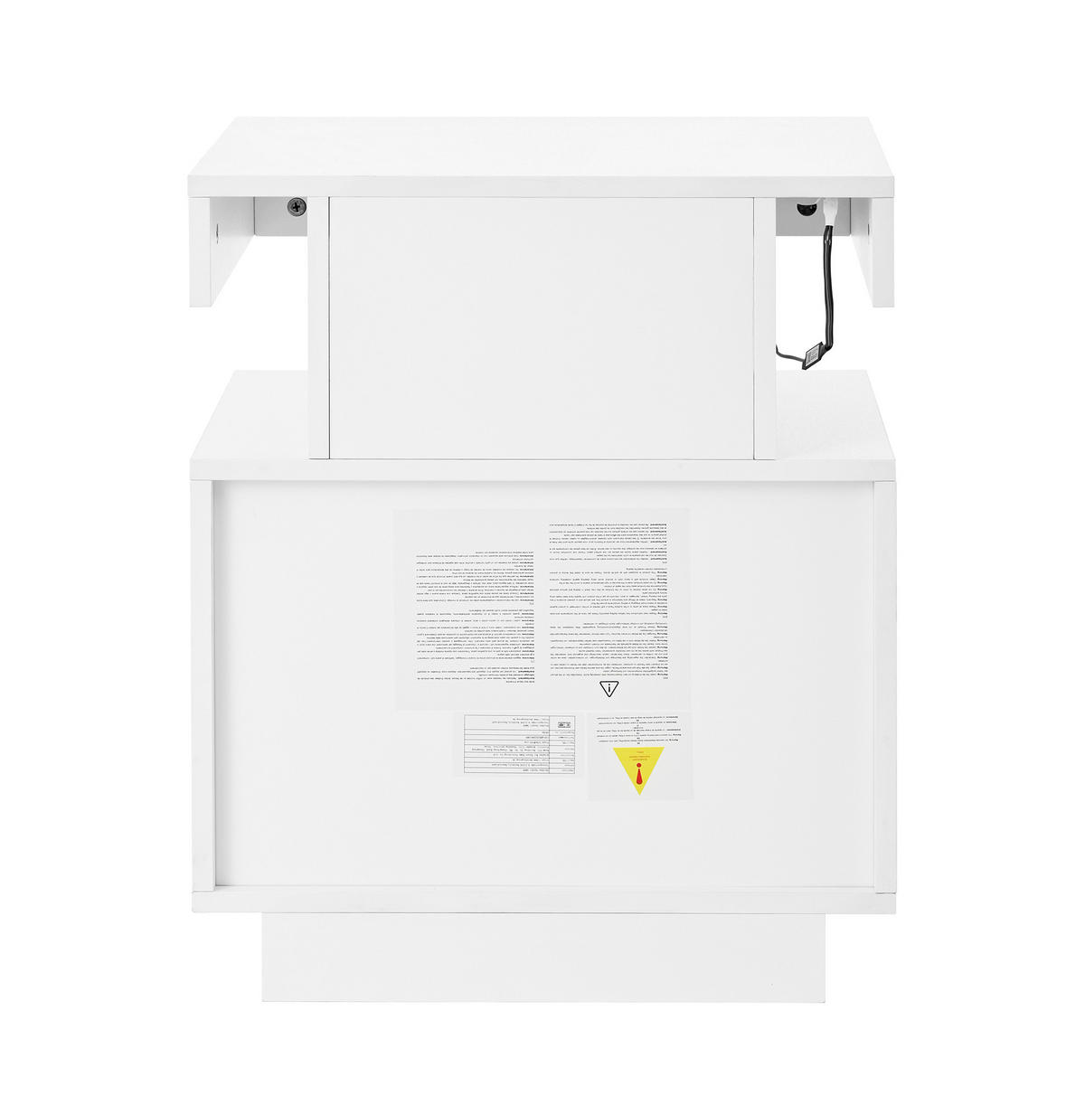 ESSTISCH 50/60/40 cm Weiß aus Spanplatte mit LED-Beleuchtung - Weiß, Holzwerkstoff (40/60/50cm) - OKMYHOME