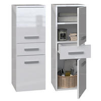 KOUPELNOVÁ SKŘÍŇKA Bílá, lesklá bílá 30/85/30 - bílá, kompozitní dřevo (30/85/30cm) - RAUMHIRSCH FURNITURE