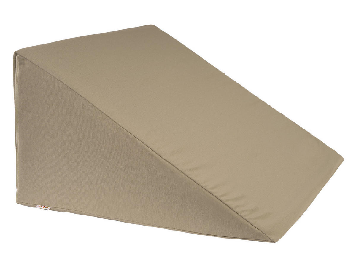 KEILKISSENHÜLLE Wunschton taupe 62/49/30 cm - Taupe, Textil (49/62cm) - beties Heimtextil