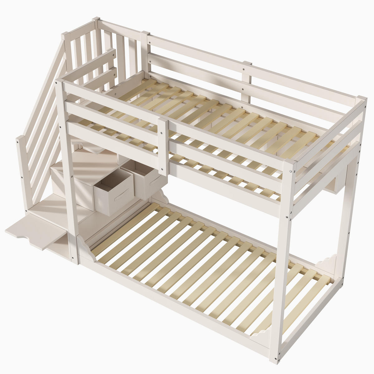 ETAGENBETT AB30395678W Weiß - Weiß, Holz (90/200cm) - ComfortXL