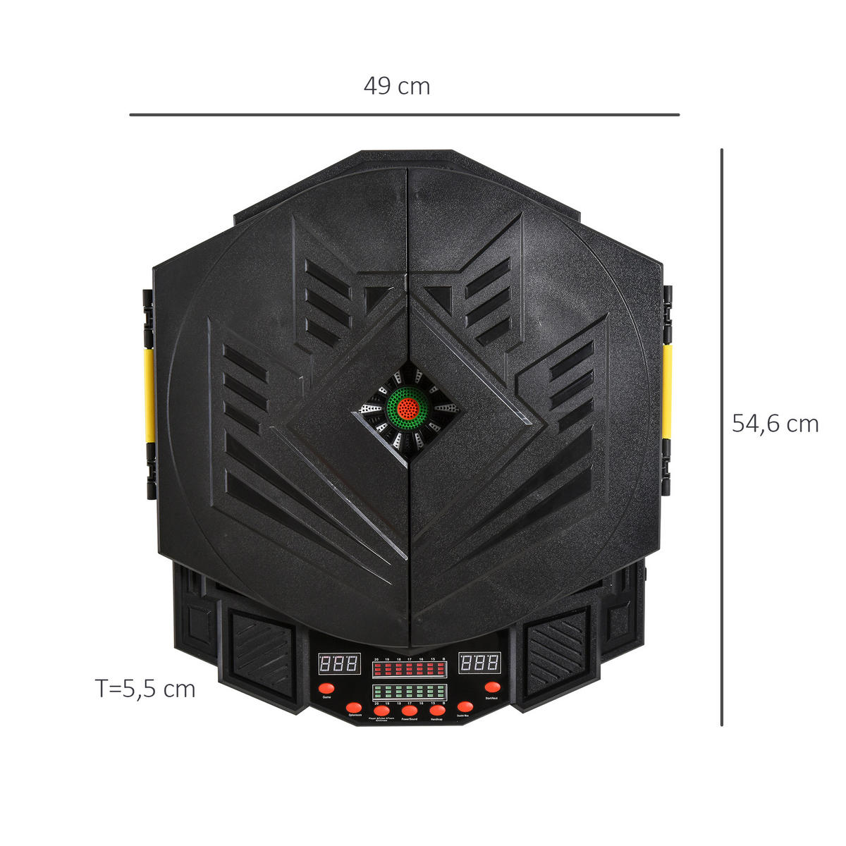 ELEKTRONISCHE Dartscheibe - Schwarz, Kunststoff (54.6/5.5/49cm) - HOMCOM