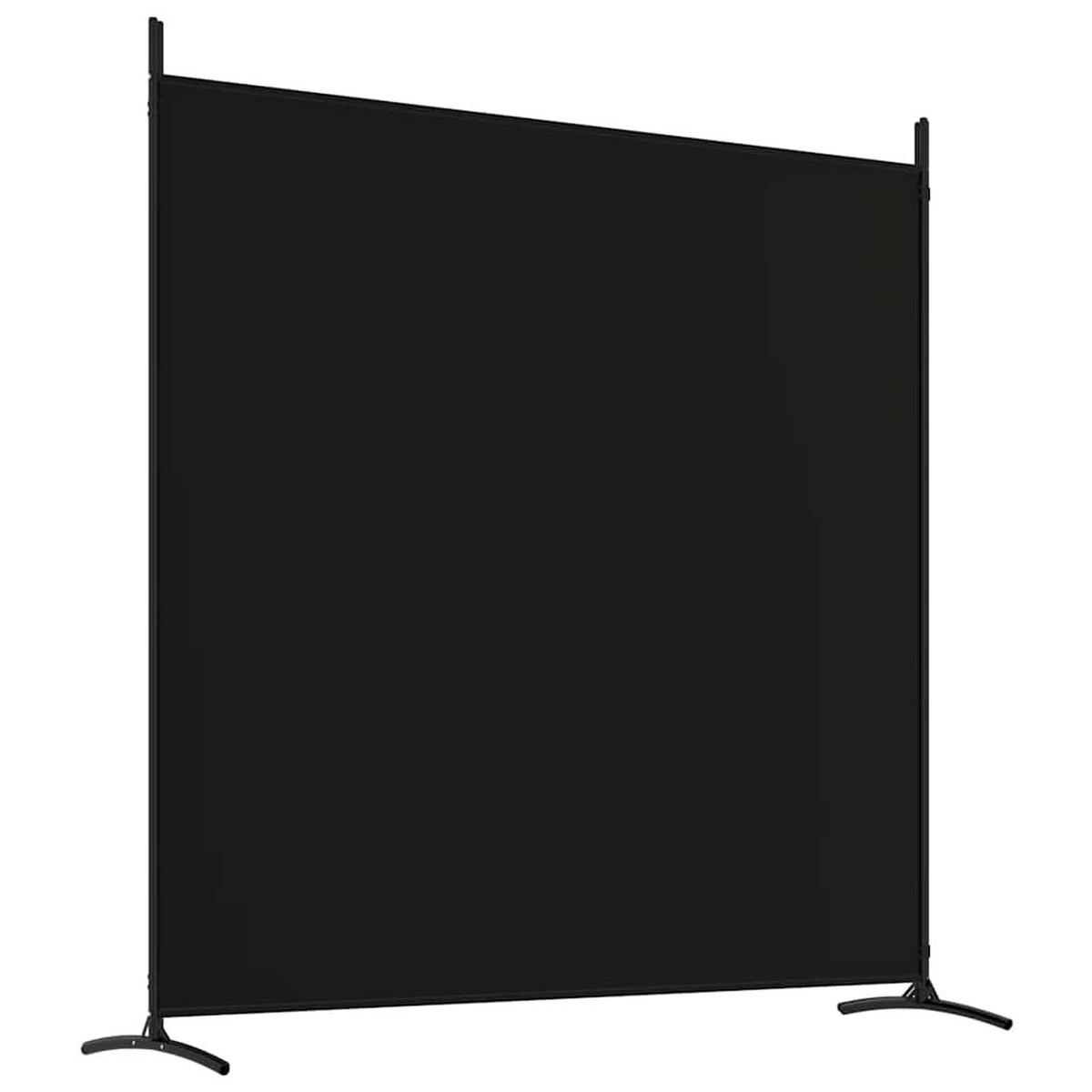 PARAVENT 4-teilig Schwarz 698/180 Cm Stoff - Schwarz, Textil (698/180/0.1cm) - vidaXL