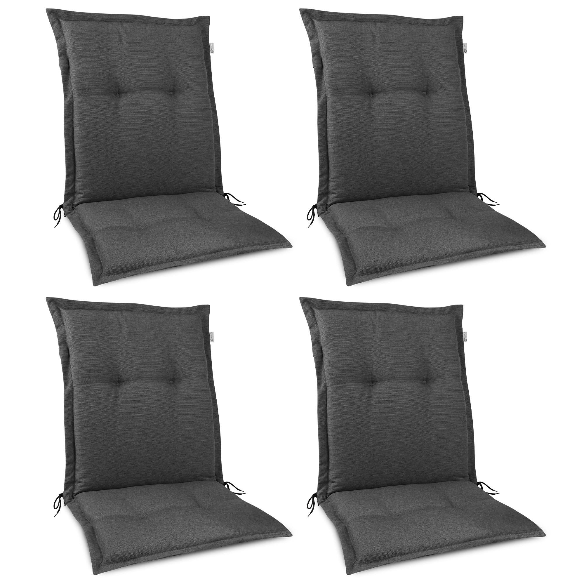 Beautissu Niederlehnerauflage Anthrazit 50x7x105 cm
