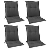 NIEDERLEHNERAUFLAGE HighLux NL 105/50/7cm Anthrazit 4tlg - Anthrazit, Textil (50/7/105cm) - Beautissu 