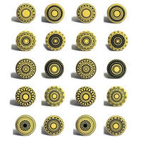 KERAMIKKNÖPFEN Set mit 20 senfgelben Keramikknöpfen40 mm - Beige, Keramik (4/4/6.9cm) - Nacnic