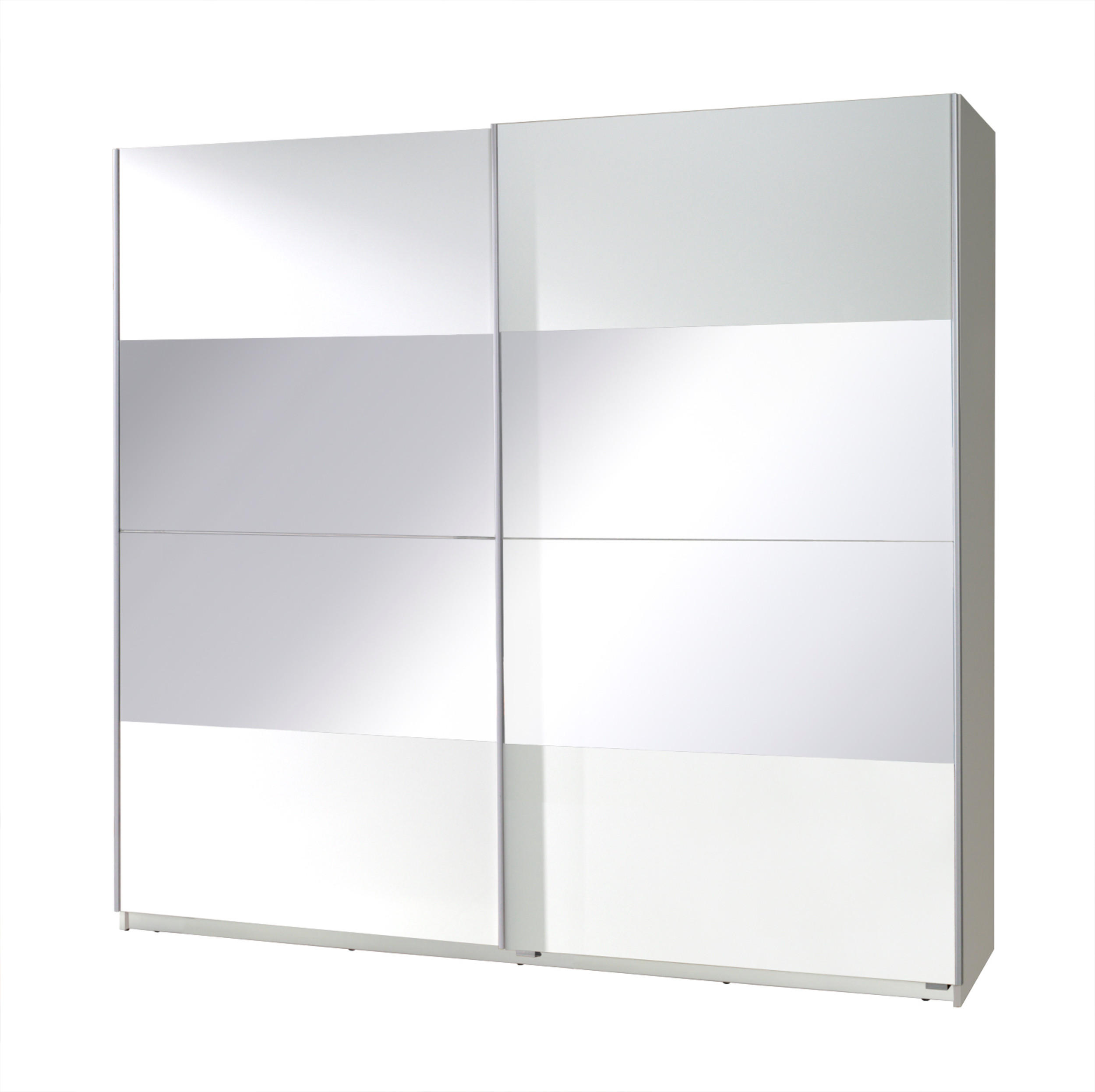 SCHIEBETÜRENSCHRANK - Kleiderschrank Corse 2 Weiß - Weiß, Holzwerkstoff (255/211/63cm) - Möblo