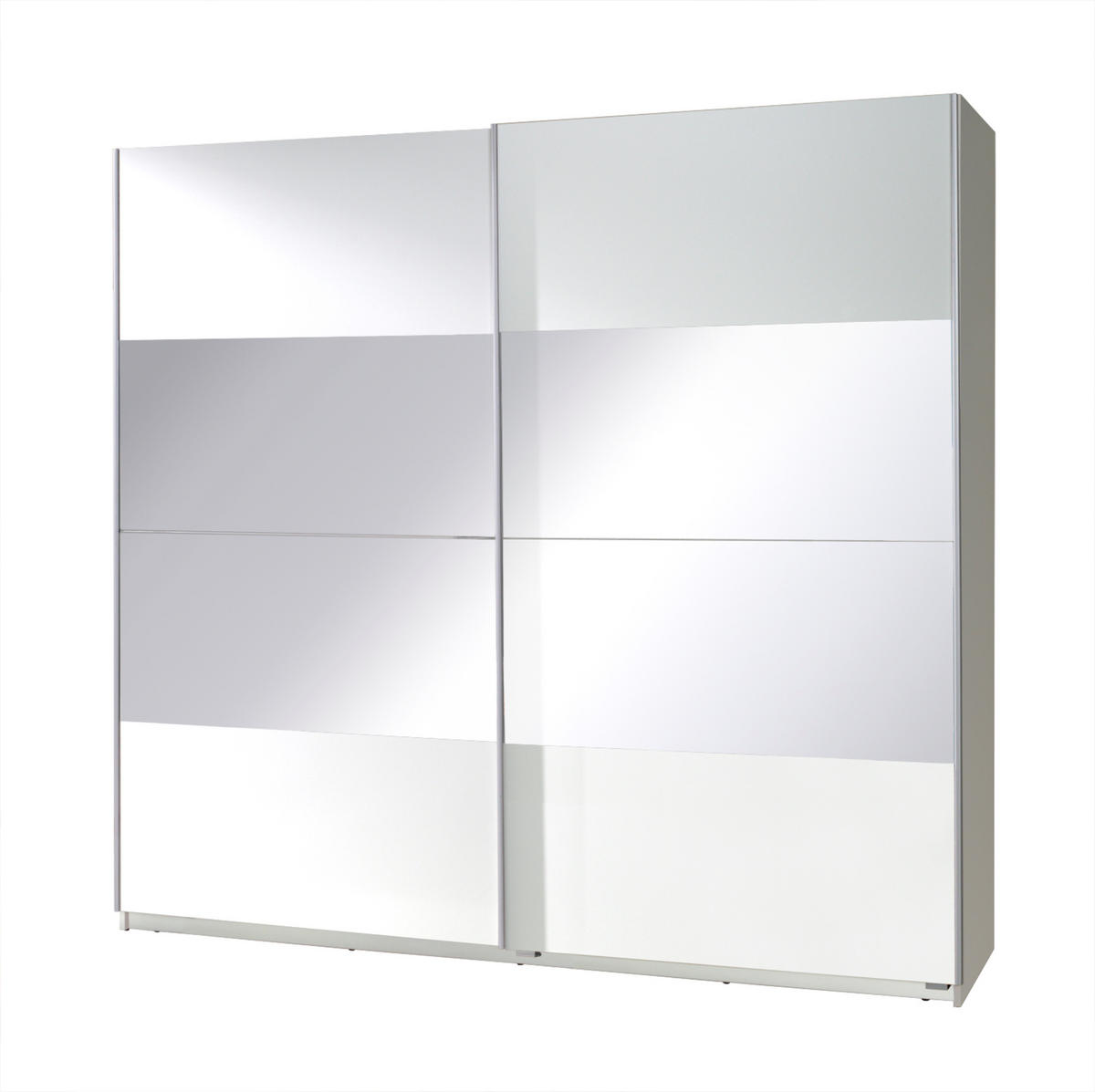 SCHIEBETÜRENSCHRANK - Kleiderschrank Corse 2 Weiß - Weiß, Holzwerkstoff (255/211/63cm) - Möblo