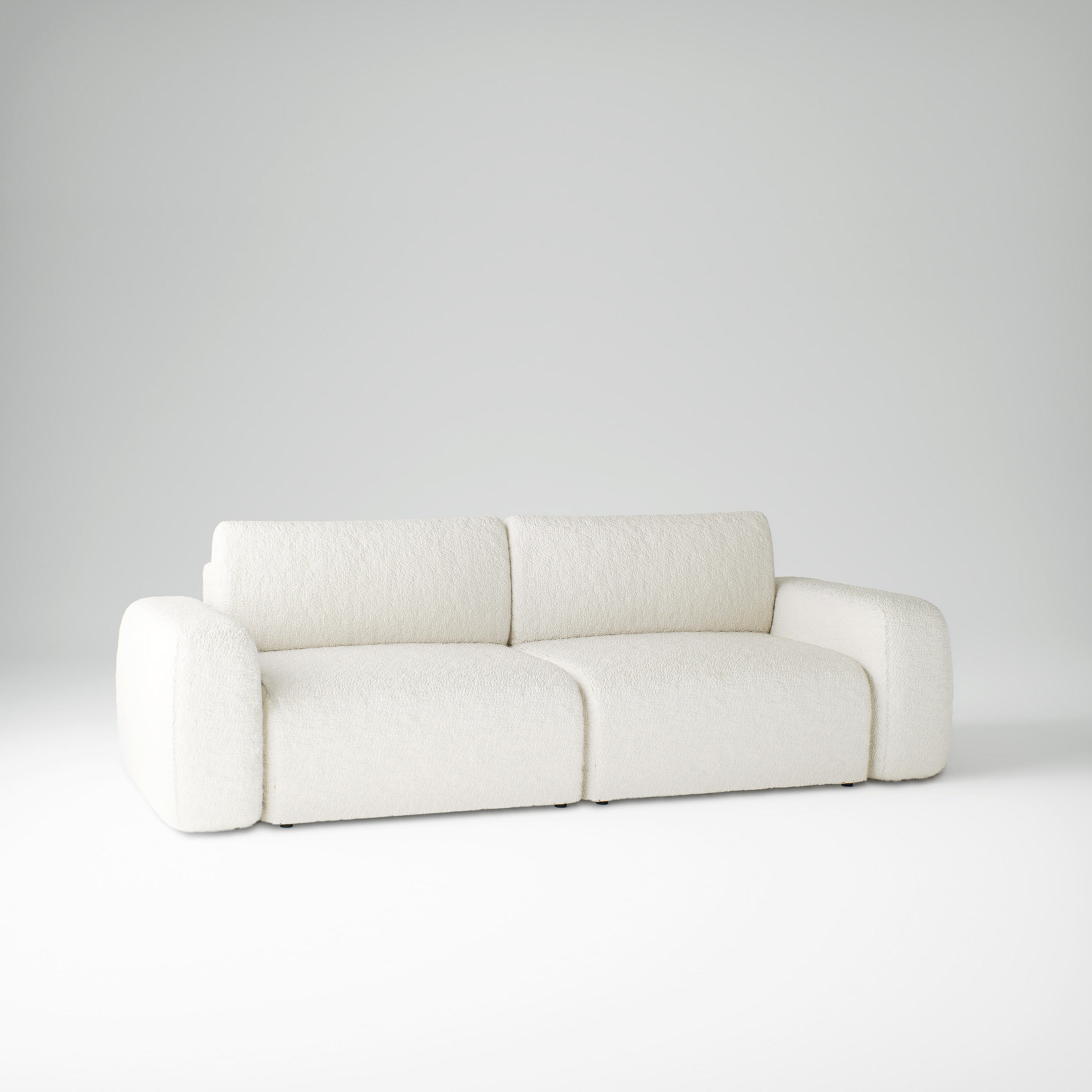 SCHLAFSOFA mit Bettkasten Varde Creme - Creme, Textil (255/85/105cm) - Fedve