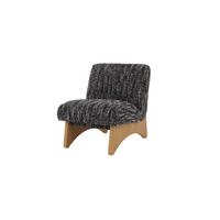 SESSEL Tommy, Natur Massiveiche + schwarz-weißer Stoff - Multicolor, Holz (73/86/88cm) - WOODEK