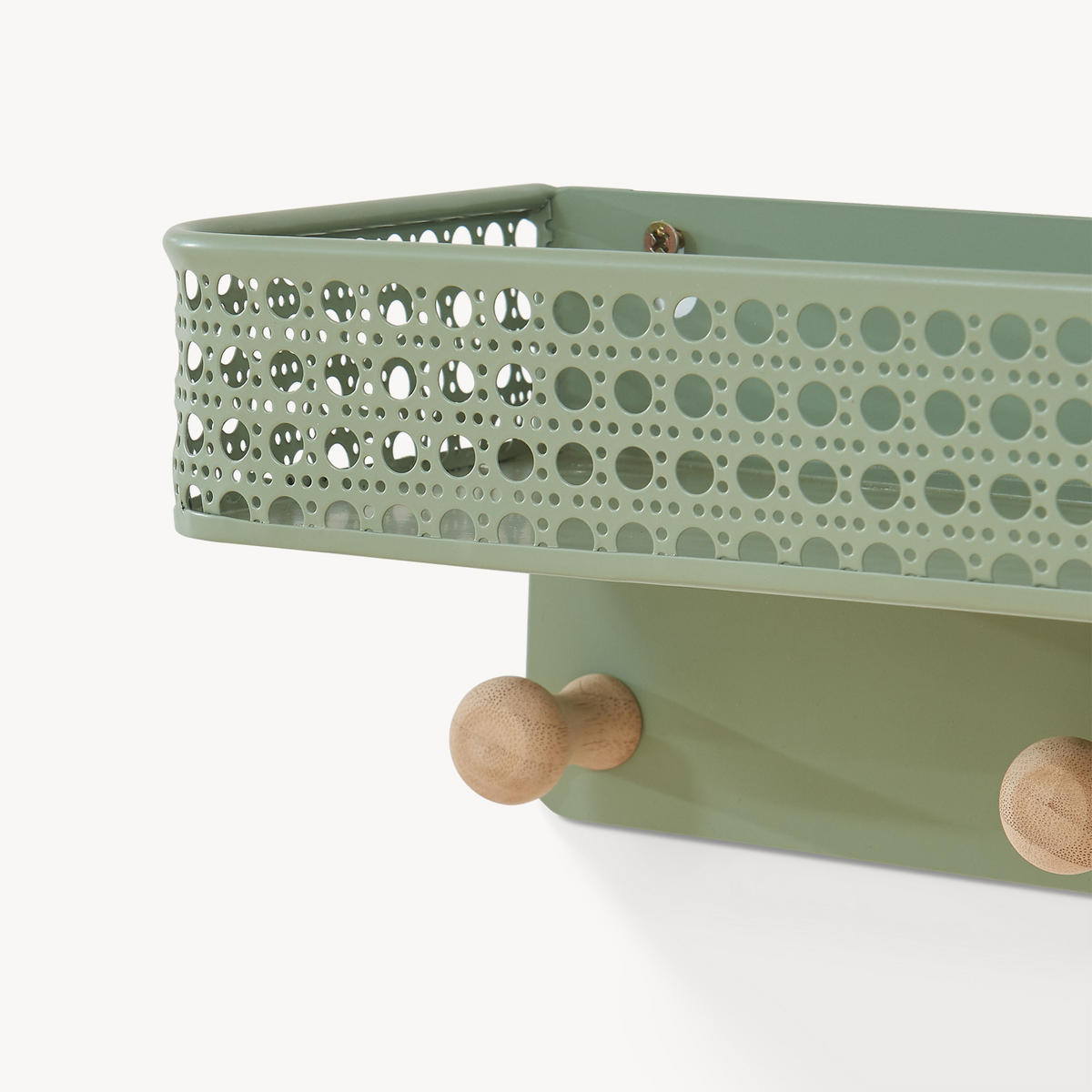 WANDGARDEROBE Jäller - Grün, Metall (60/12/13.5cm) - [en.casa]