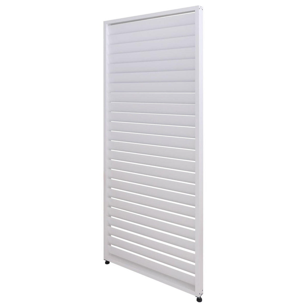 LAMELLENWAND für Pergola 220x90cm Weiß - Weiß, Metall (90/220/6cm) - BERLINLODGE