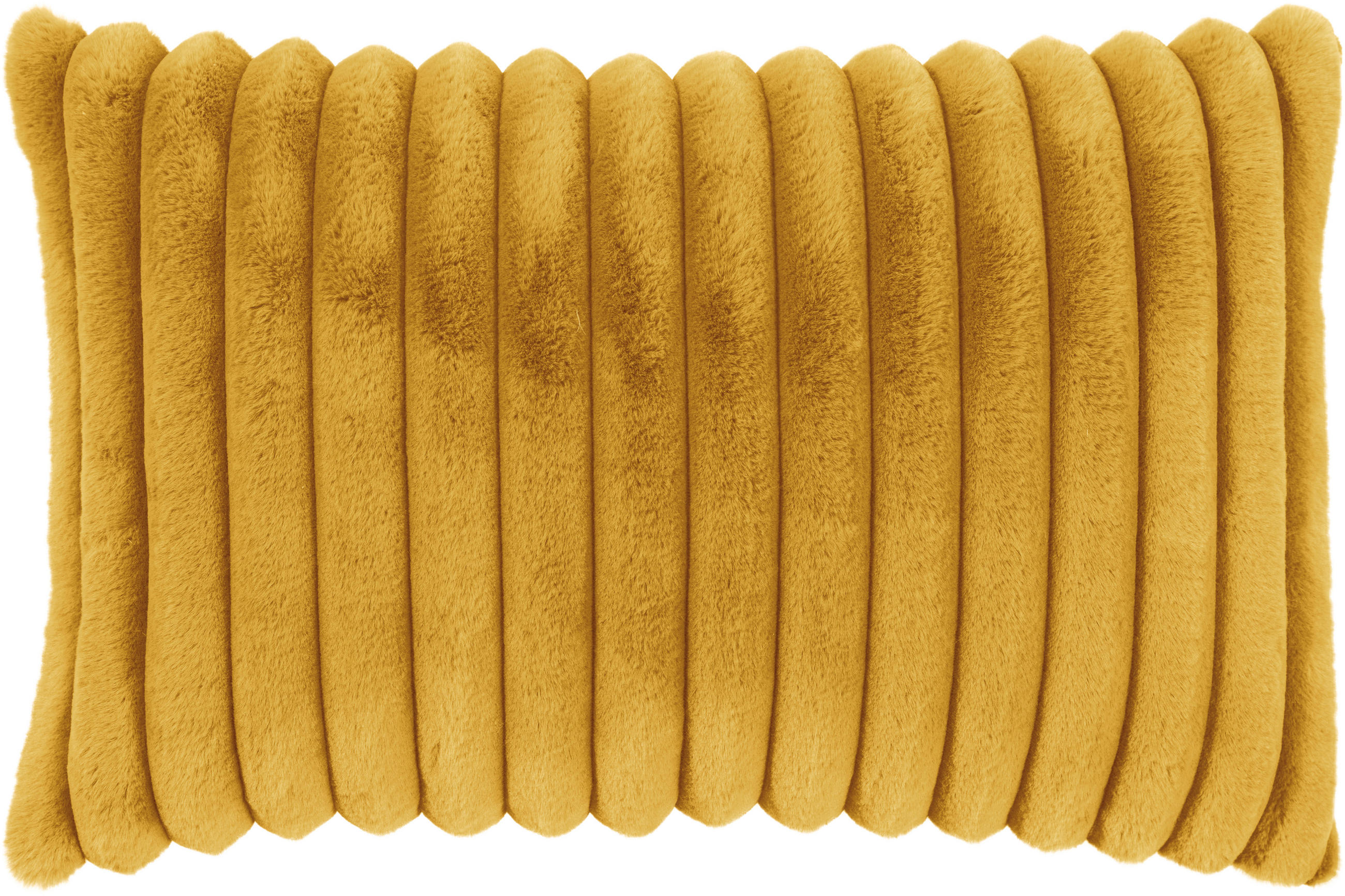 KISSENHÜLLE Raya Streifen Look senf - Gelb, Textil (40/60cm) - Magma Heimtexx