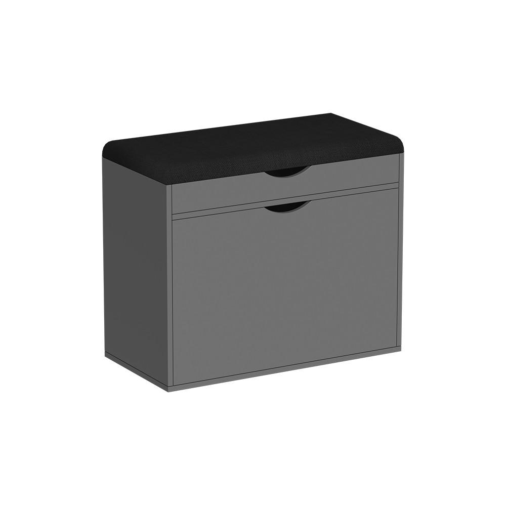 BOTNÍK S LAVICÍ Schufy Antracit - antracitová, kompozitní dřevo (60/51/30cm) - Vicco