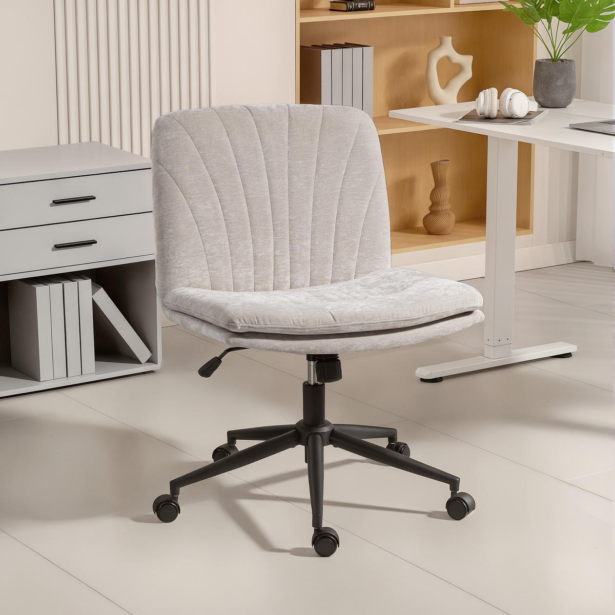BÜROSTUHL Beige 67.0/62.0/93.0 cm - Beige, Textil (62/93/67cm)