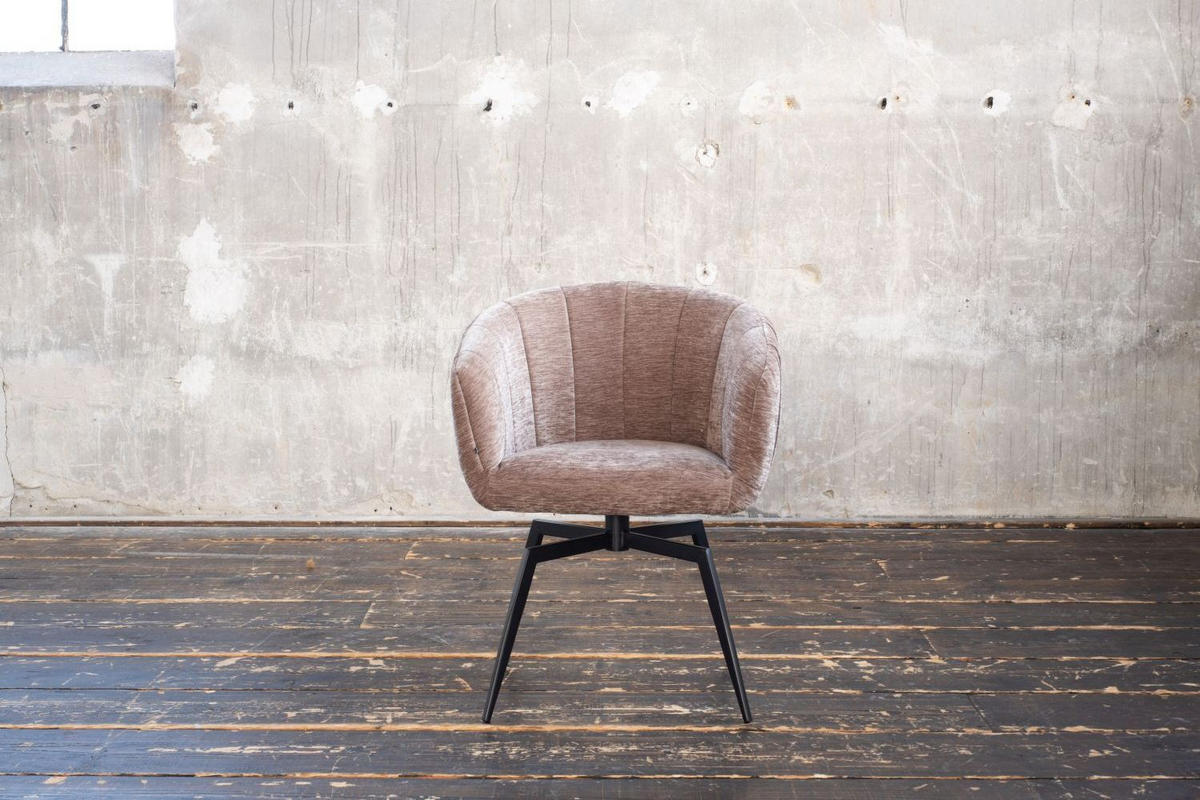 ESSZIMMERSTUHL LIMA Braun Webstoff - Hellbraun/Dunkelbraun, Kunststoff/Textil (57/80/60cm) - KAWOLA