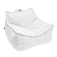 SITZSACK für Kinder, Eckig, Bearly, Weiß - Weiß, Textil (60/50/70cm) - MeowBaby