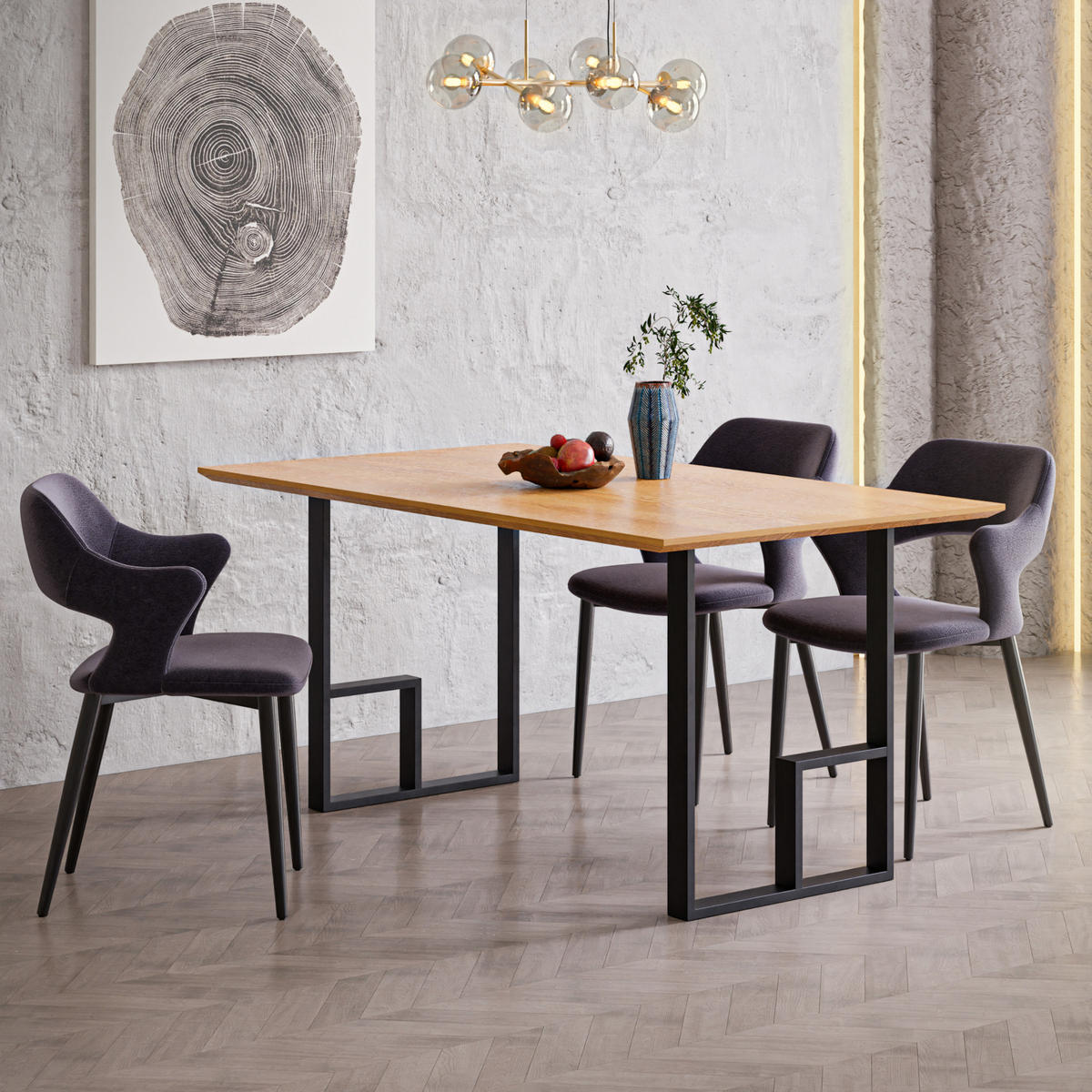 TISCHGESTELL-SET 2 TLG. Kauhava - Schwarz, Metall (55/72/7cm) - [en.casa]