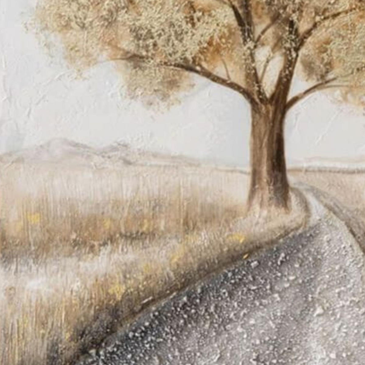 ACRYLBILD HANDGEMALT 60/90 cm - Beige/Grau, Holz/Textil (60/90cm) - KUNSTLOFT