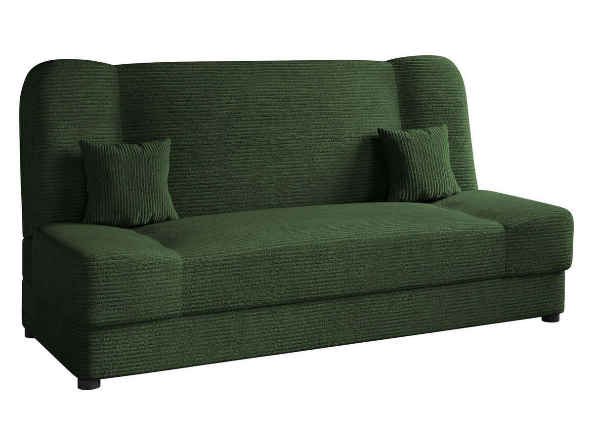 SCHLAFSOFA Jonas Cord - Grün, Holz/Textil (195/86/87cm)