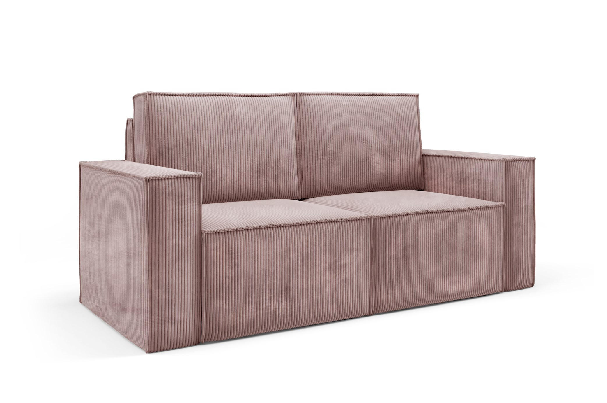 SOFA Orto Rosa, Zweisitzer Polstersofa - Rosa, Holzwerkstoff/Textil (178/93/82cm) - Bettso