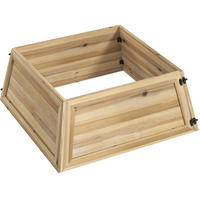 WEIHNACHTSBÄUME 65/65/27 cm natur aus Holz mit Used-Look - Naturfarben, Holz (27cm) - OKWISH