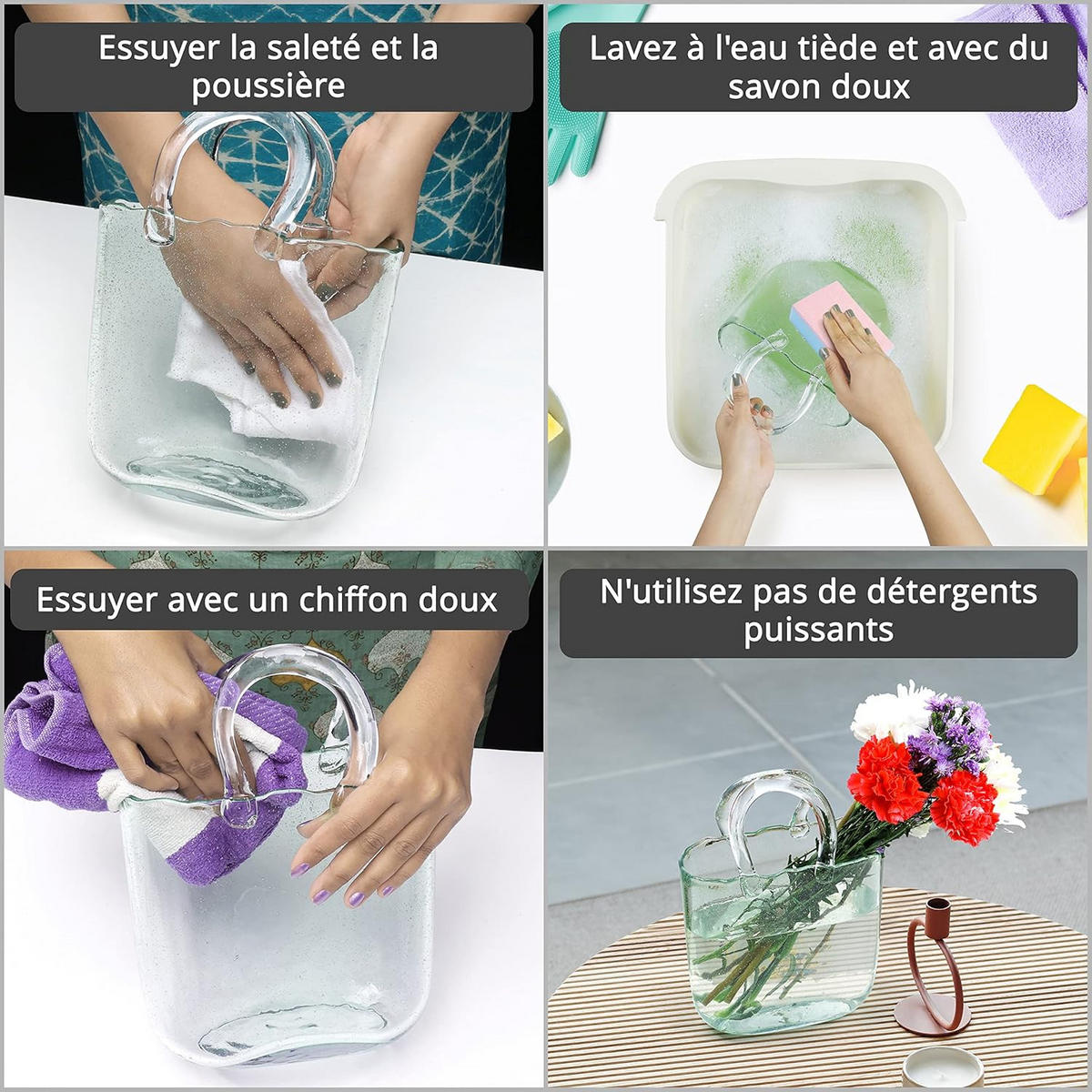 VASE Transparentes Glas - Transparent, Glas (11cm) - LIBRATON