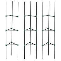 RANKHILFE, 3er-Set, Pflanzenhalter mit 3 Ebenen, für Kletterpflanzen, Stahl, Grün - Dunkelgrün, Kunststoff/Metall (38/182/38cm) - Outsunny