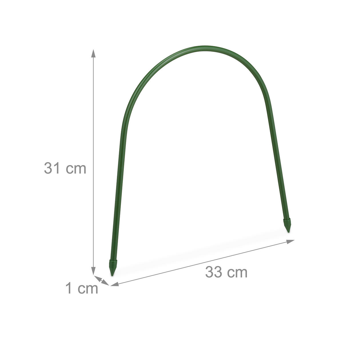6XTUNNELBÖGEN - Dunkelgrün, Kunststoff/Metall (33/31/1cm) - Relaxdays