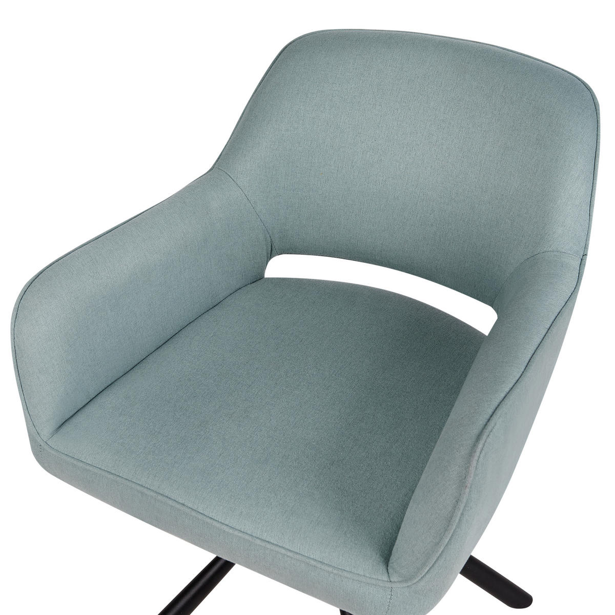 ESSZIMMERSTUHL 2er-Set Mintgrün Loures - Schwarz/Mintgrün, Textil (56/80/63cm) - Beliani