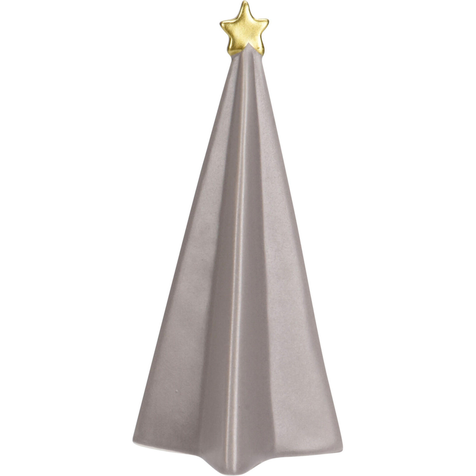 WEIHNACHTSBAUM mit Stern 9,3/9,3/20 cm - Grau, Keramik (20cm) - Home Styling Collection