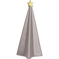 WEIHNACHTSBAUM mit Stern 9,3/9,3/20 cm - Grau, Keramik (20cm) - Home Styling Collection