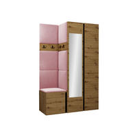 GARDEROBEN-SET Orion XXVI - Eiche Artisan/Rosa, Holzwerkstoff/Kunststoff (116/186/46cm) - MIRJAN24