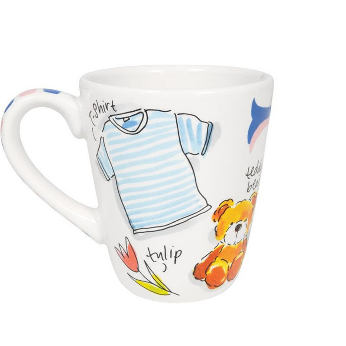 BECHER Love Letter T in Bunt - 350 ml - Multicolor, Keramik (0.35L) - Blond Amsterdam