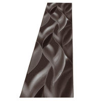 TEPPICH Kurzflor Abstrakte Wellen Polypropylen Wohnzimmer Braun Läufer 80x300 - Braun, Textil (80/300cm) - KADIMA DESIGN