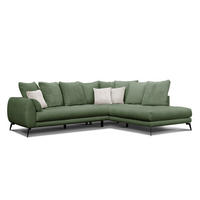 ECKSOFA CALME 5-Sitzer, olive - Olivgrün, Holz/Textil (294/229cm) - Courtois Laville
