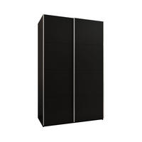 SCHWEBETÜRENSCHRANK 245,5/160/64 2-türig - Silberfarben/Schwarz, Holz/Metall (160/245/64cm) - Abiks Möbel
