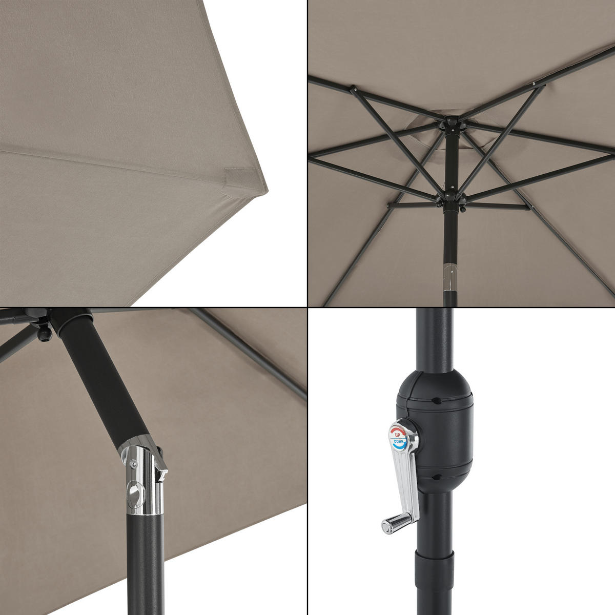 SONNENSCHIRM Altino - Beige, Textil/Metall (270/270cm) - casa.pro