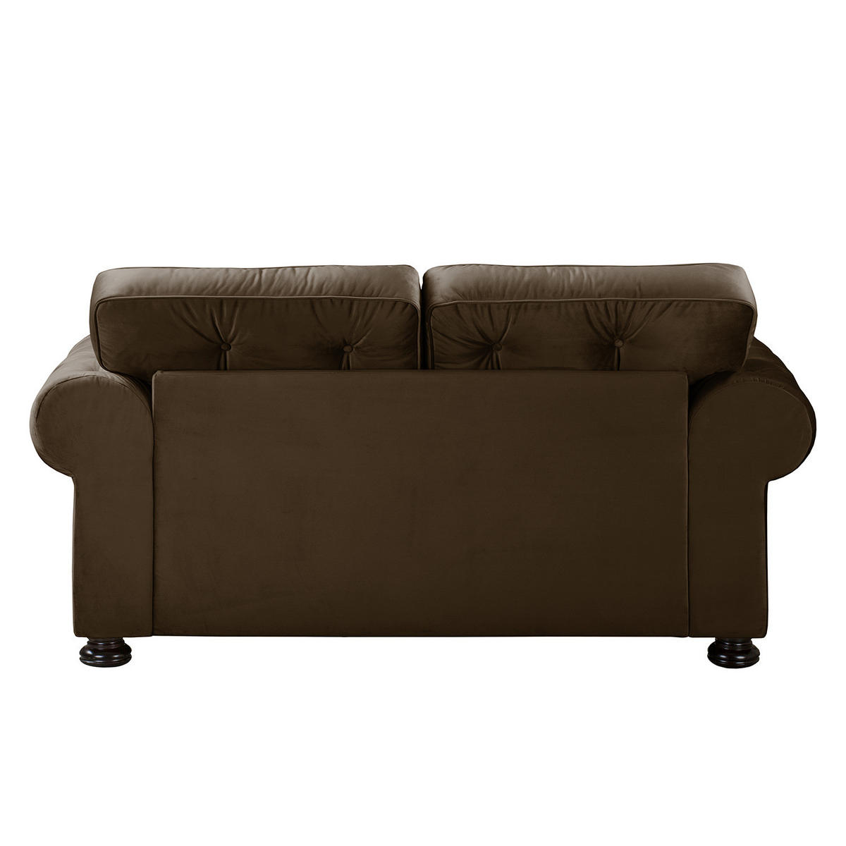 2-SITZER SOFA - Samt - Braun, Textil (190/93/100cm) - home24