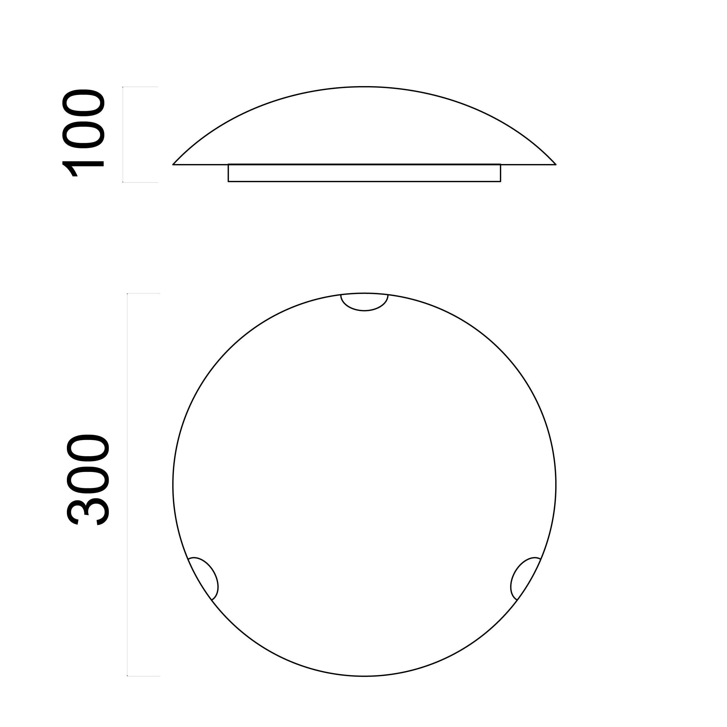 LED-DECKENLEUCHTE - Weiß, Glas (30/30/10cm) - Lumicom
