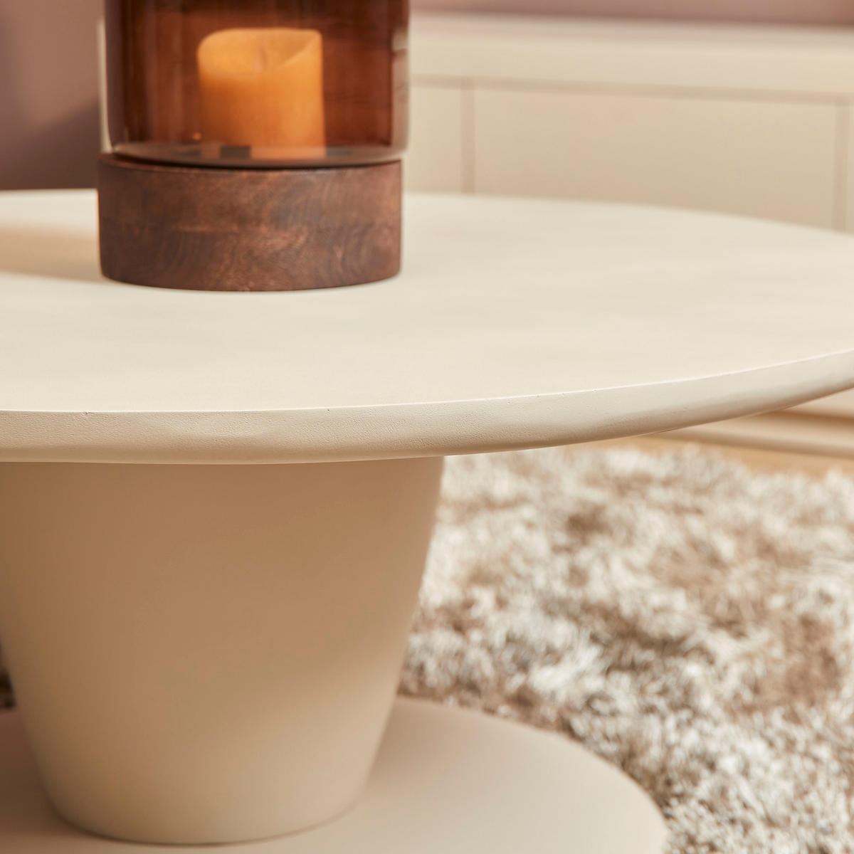 COUCHTISCH Adel Mangoholz 90 cm / 90 cm Sand - Sandfarben, Holz (90/90/38cm)