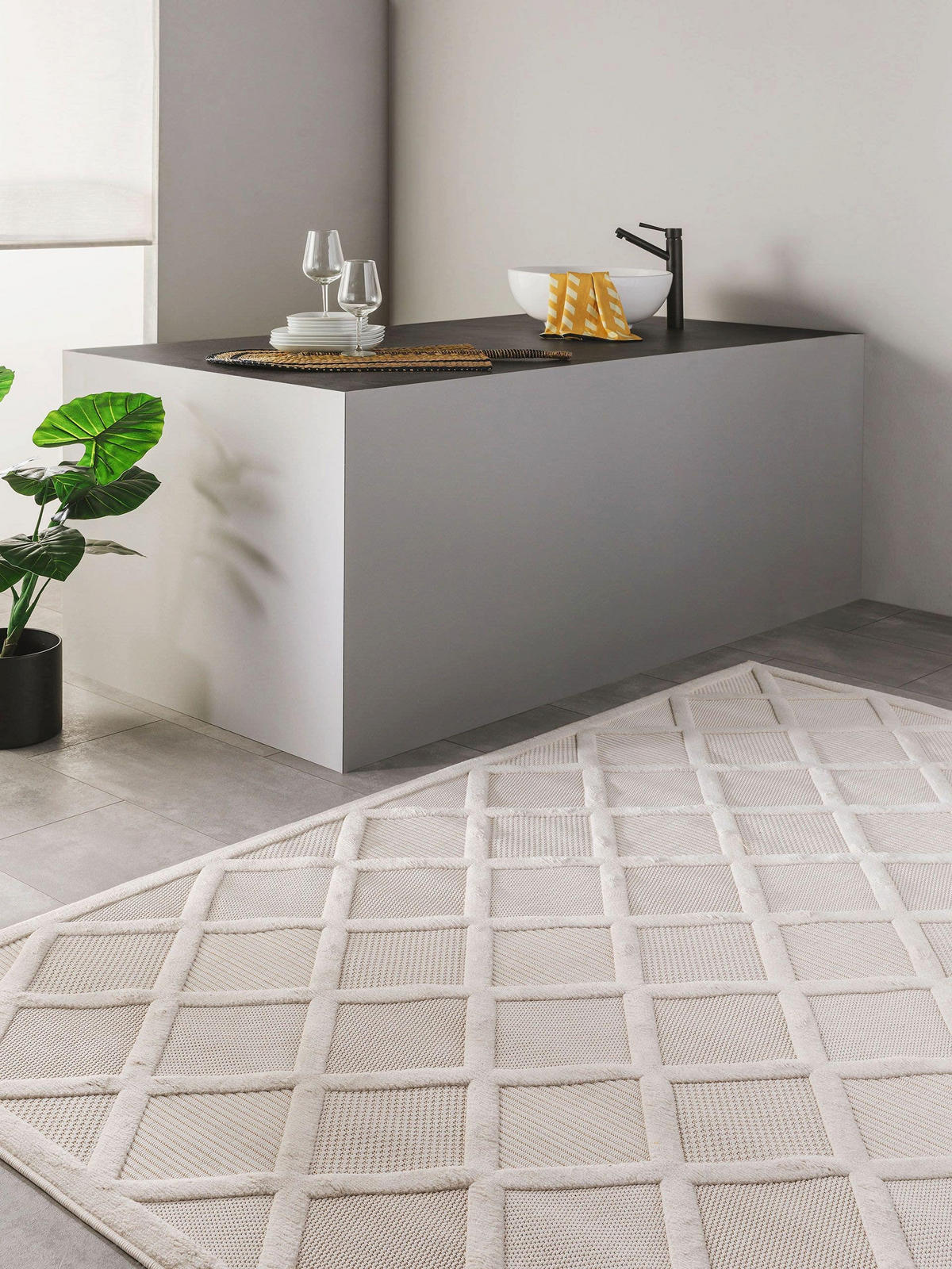 OUTDOORTEPPICH Bonte Cream 120x170 cm - Creme, Textil (120/170cm) - benuta Nest